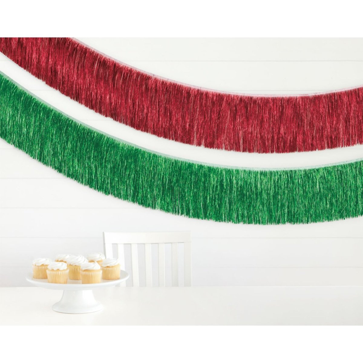 Christmas Fun - Red And Green Foil Fringe Banner 2/Pkg