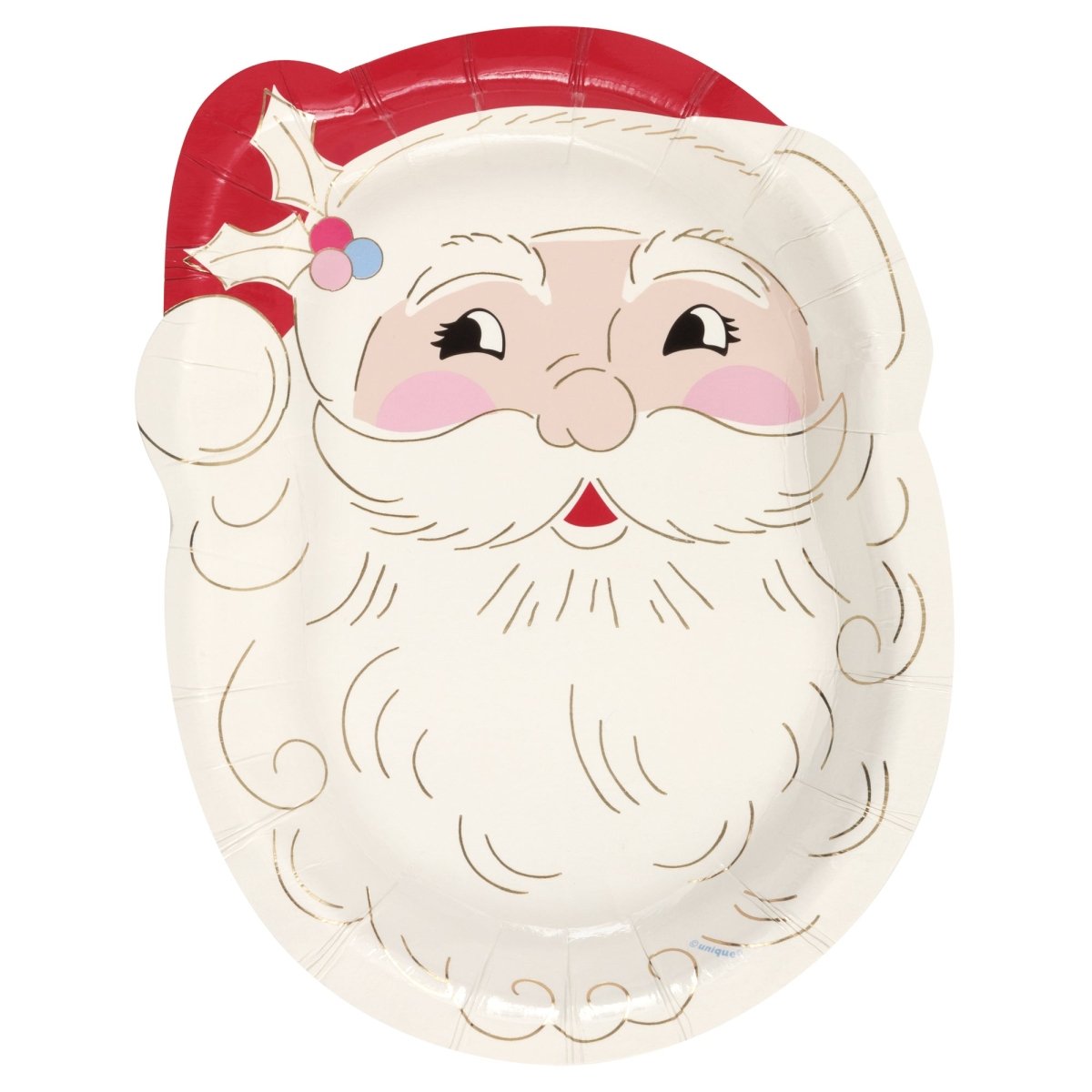 Christmas Fun - Santa Shaped Plates 8 In. 8/Pkg