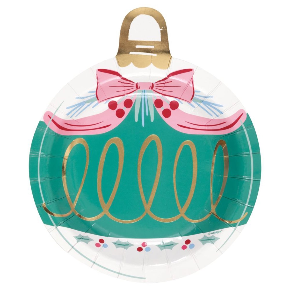 Christmas Fun - Ornament Shaped Plates 8 In. 8/Pkg