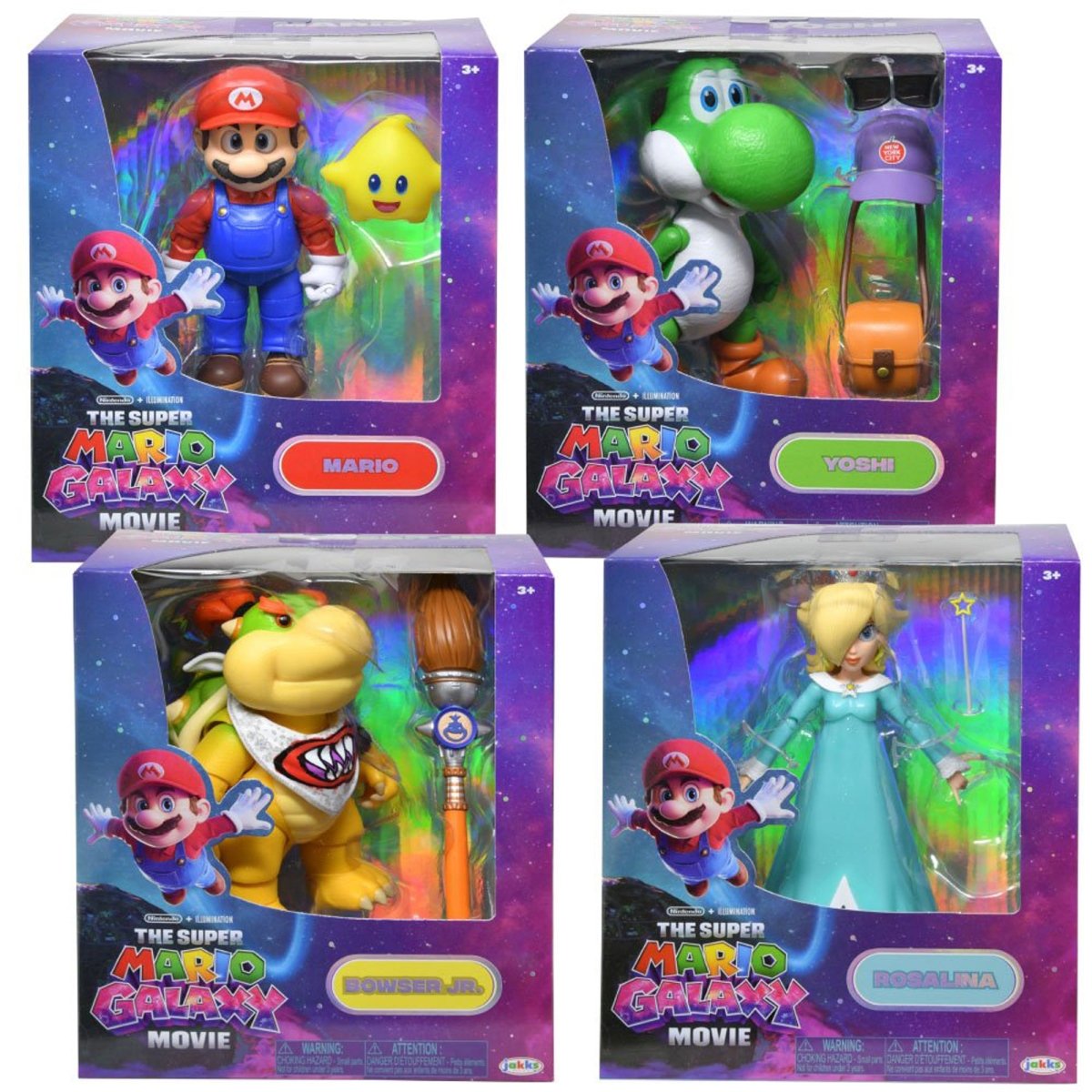 Super Mario - Galaxy Movie Project Santa Figures 5 In. Asst
