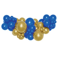Ensemble de guirlande de ballons bleu royal et doré, 72 pouces, 1 unité