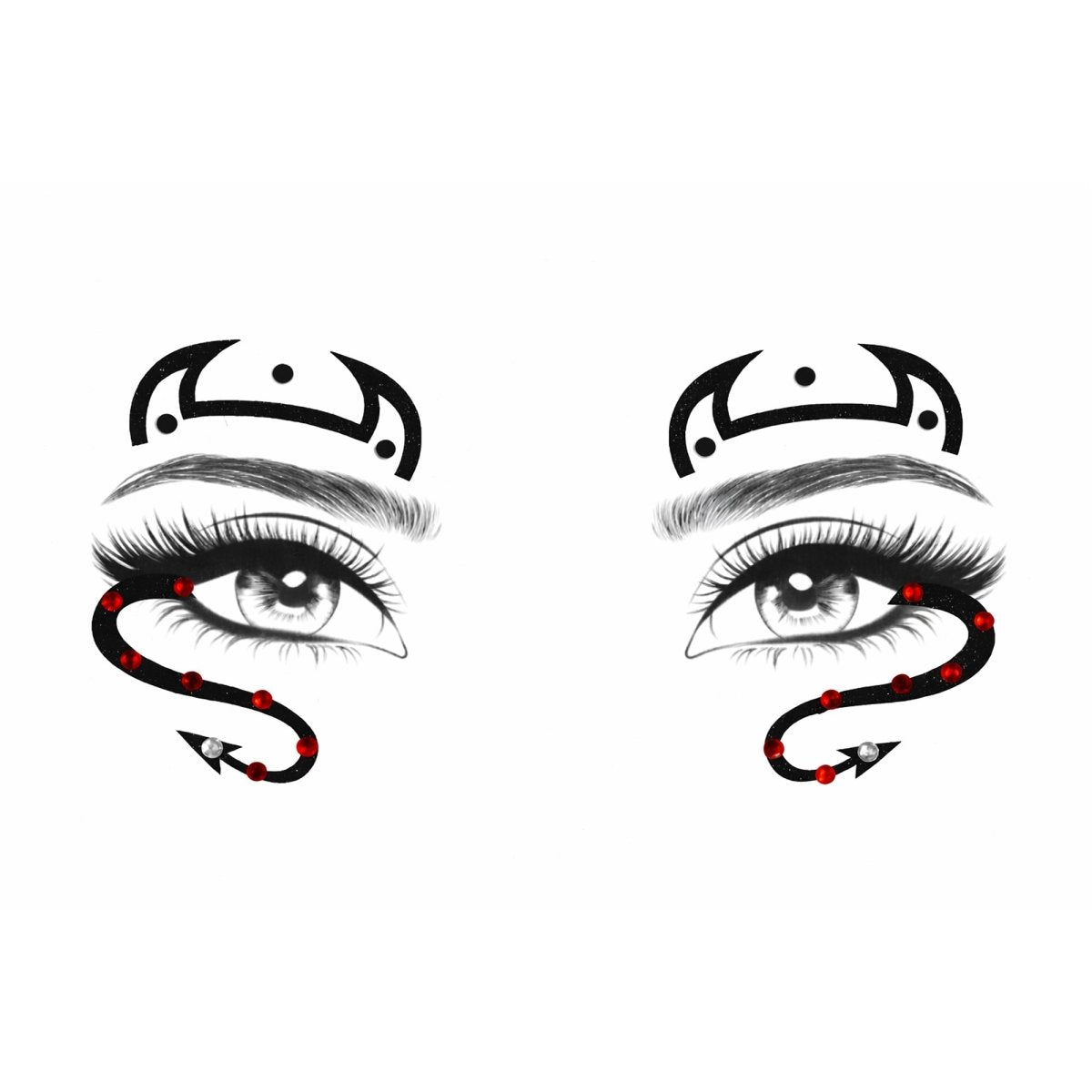 Face Art Crystal Stickers - Devil