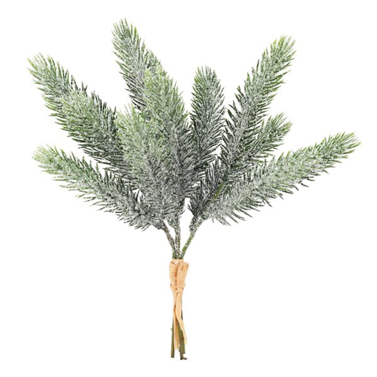 Glittering Frosted Pine Spray 25 CM