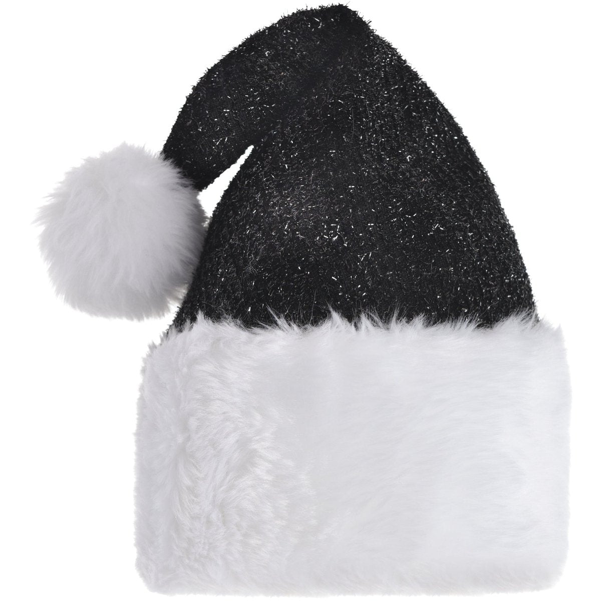 AMSCAN CA Christmas Black Deluxe Santa Hat for Adults 192937495599