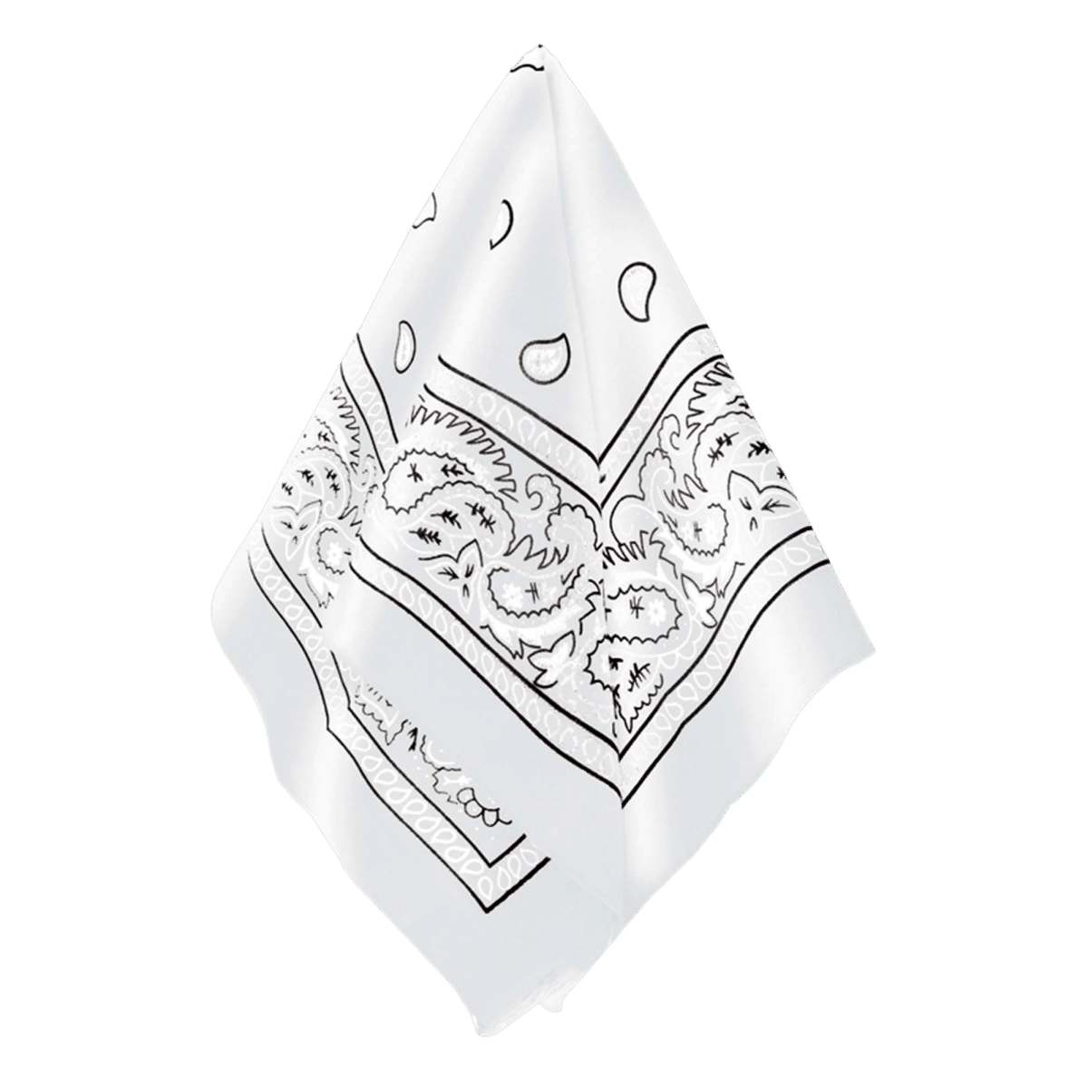 AMSCAN CA Costume Accessories White Bandana, 1 Count 013051441692