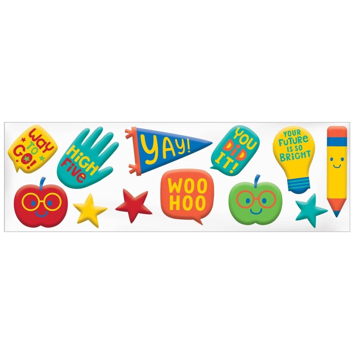 AMSCAN CA Graduation Graduation Fun Gel Clings, 12 Count