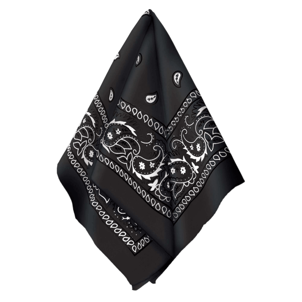 AMSCAN CA Non Profit Item Black Bandana, 1 Count 013051441708