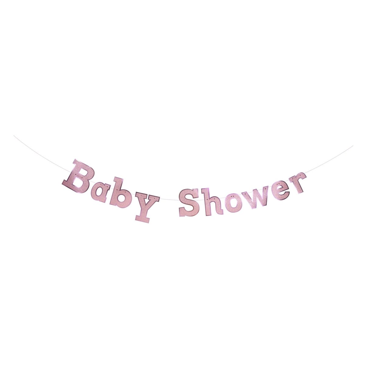 BK-Cowry Ningbo Trading CO Ltd Baby Shower Light Pink Baby Shower Diamond Letter Banner, 94 Inches, 1 Count 810120719177