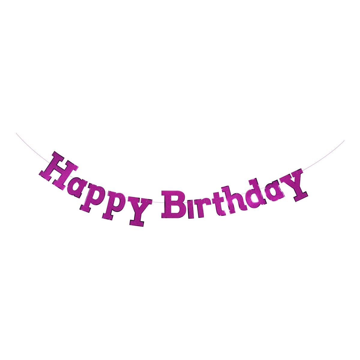 BK-Cowry Ningbo Trading CO Ltd General Birthday Hot Pink Happy Birthday Diamond Letter Banner, 94 Inches, 1 Count 810120719146