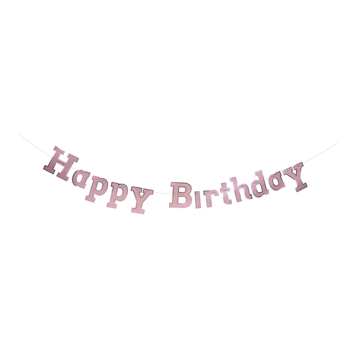 BK-Cowry Ningbo Trading CO Ltd General Birthday Light Pink Happy Birthday Diamond Letter Banner, 94 Inches, 1 Count 810120719160