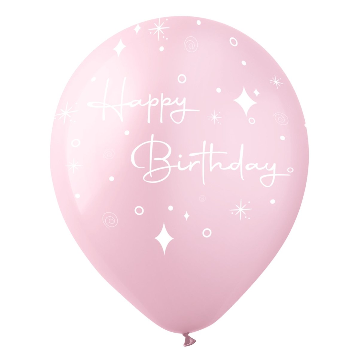 BK LATEX General Birthday Pearl Light Pink Happy Birthday Latex Balloons, 12 Inches, 15 Count 840482502247