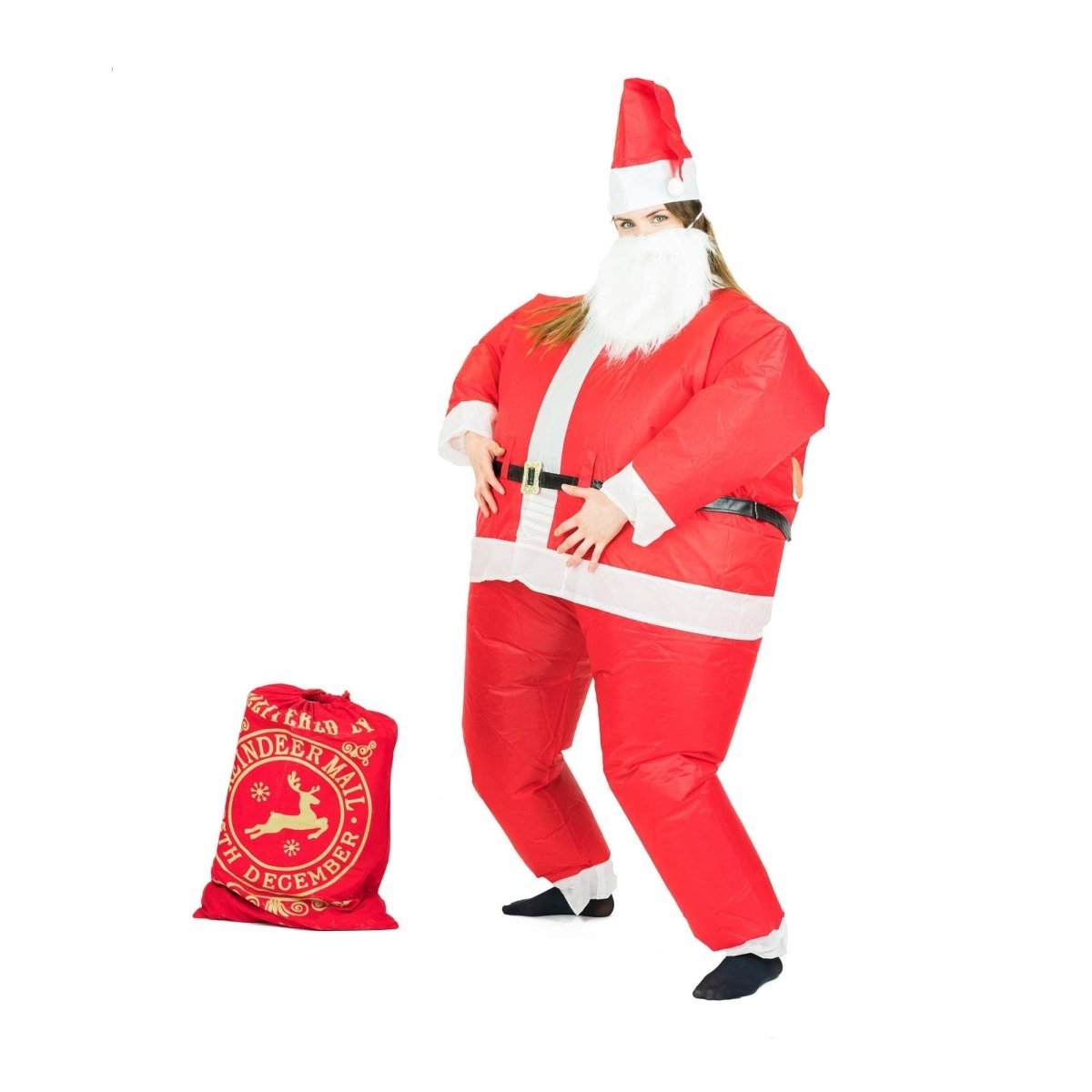 BODYSOCKS Costumes Inflatable Santa Claus Costume for Adults 5060298045775