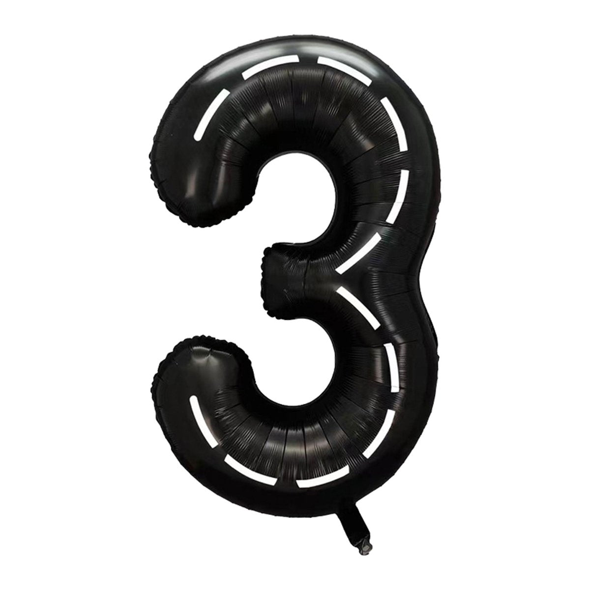 BOOMBA INTERNATIONAL TRADING CO,. LTD Balloons Race Champion Black Number 3 Supershape Foil Balloon, 40 Inches, 1 Count 840482501783