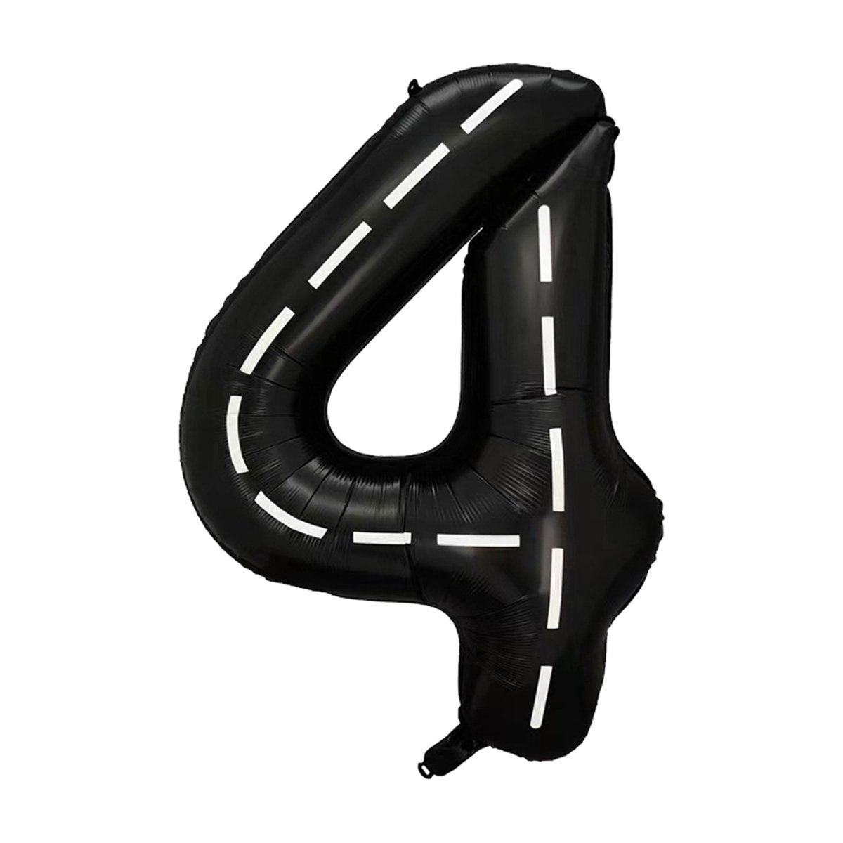 BOOMBA INTERNATIONAL TRADING CO,. LTD Balloons Race Champion Black Number 4 Supershape Foil Balloon, 40 Inches, 1 Count 840482501790
