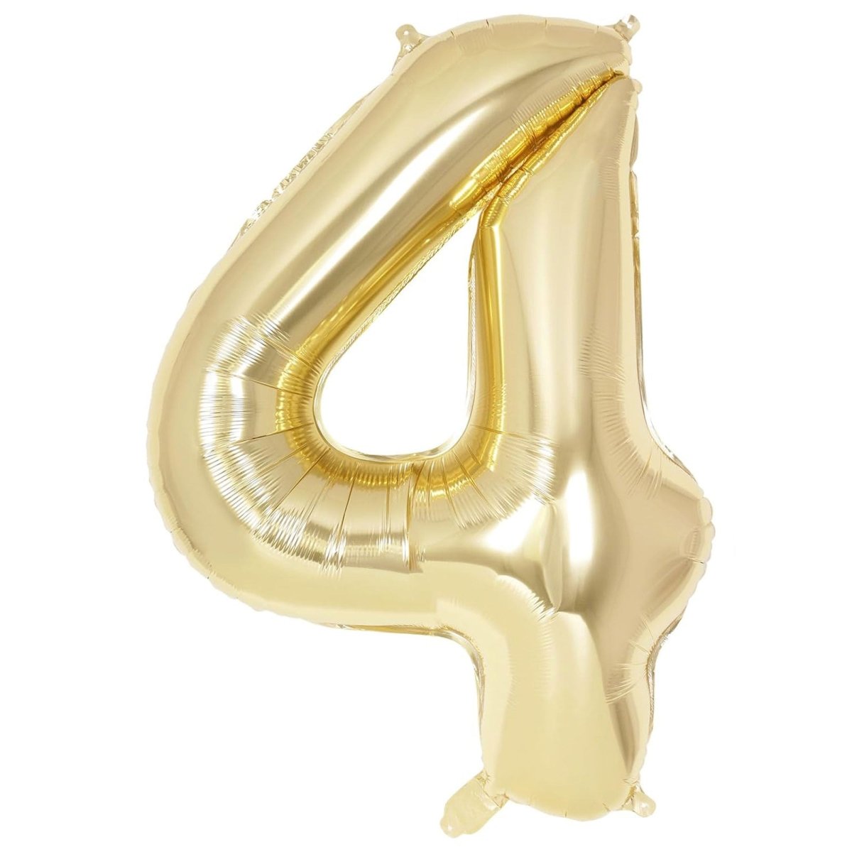 BOOMBA INTERNATIONAL TRADING CO,. LTD Balloons White Gold Number 4 Foil Balloon, 40 Inches, 1 Count 840482506276
