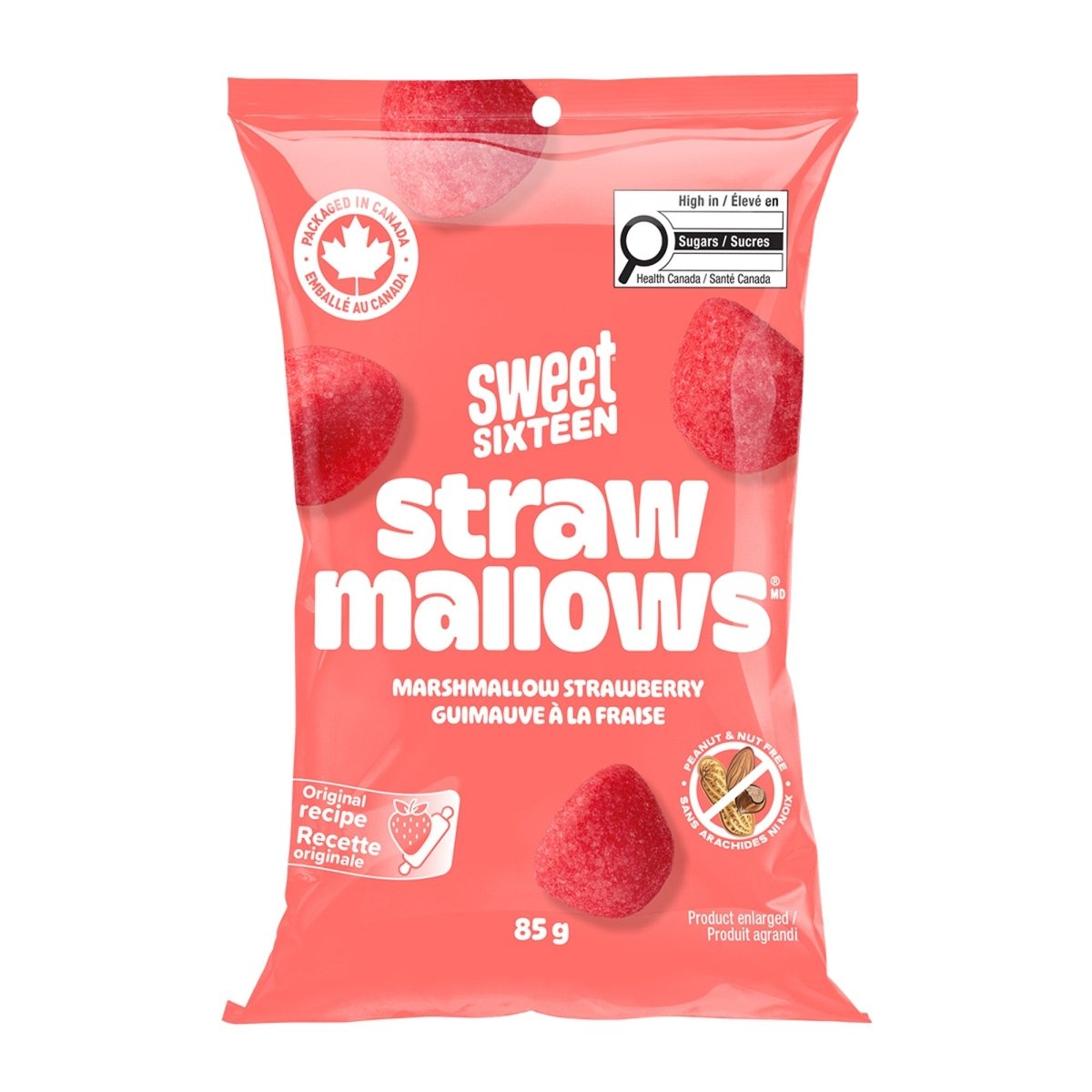 CONFISERIE MONDOUX INC. Candy Strawberry Marshmallow, 85g, 1 count 771665919043