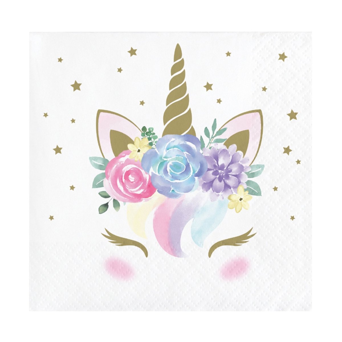 CREATIVE CONVERTING Baby Shower Unicorn Baby Small Beverage Napkins, 16 Count 039938679781