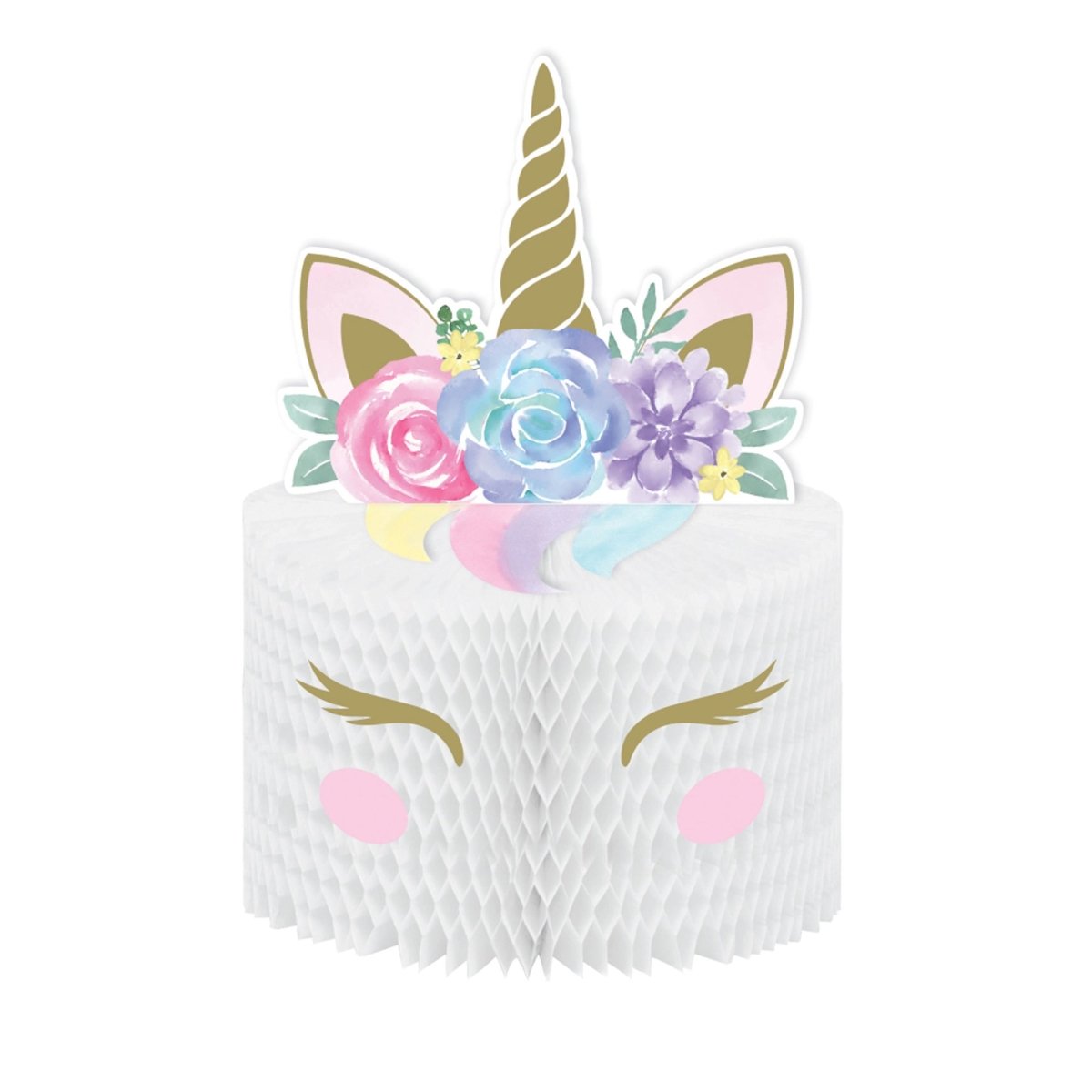CREATIVE CONVERTING Baby Shower Unicorn Baby Table Centerpiece, 1 Count 039938688479