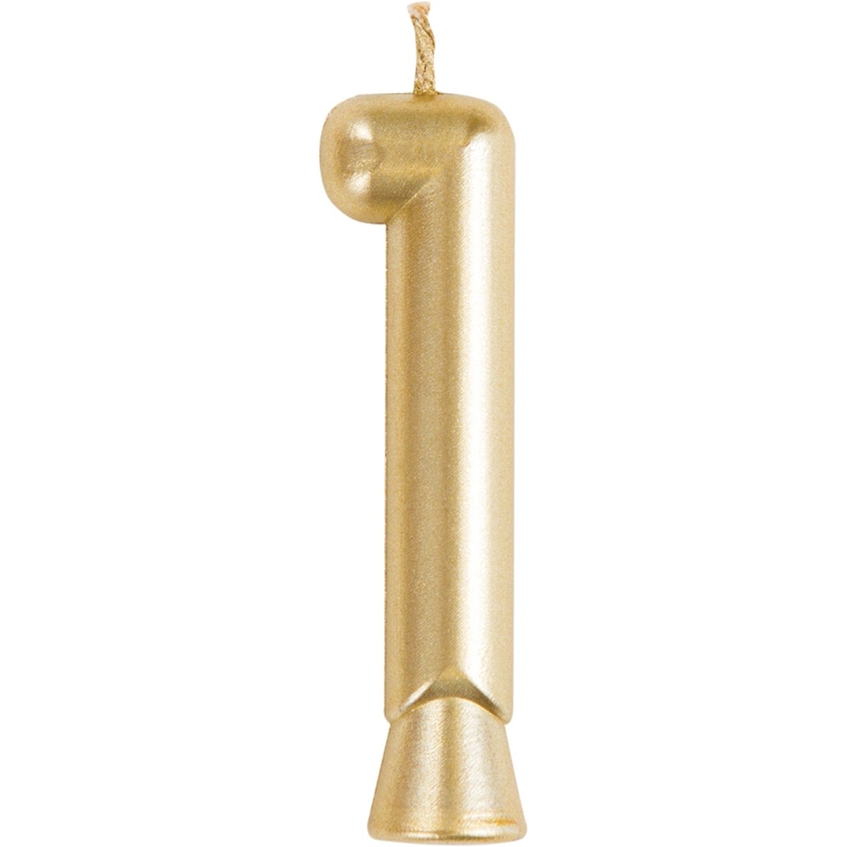 CREATIVE CONVERTING Cake Supplies Golden Number 1 Birthday Candle, 1 Count 039938619695