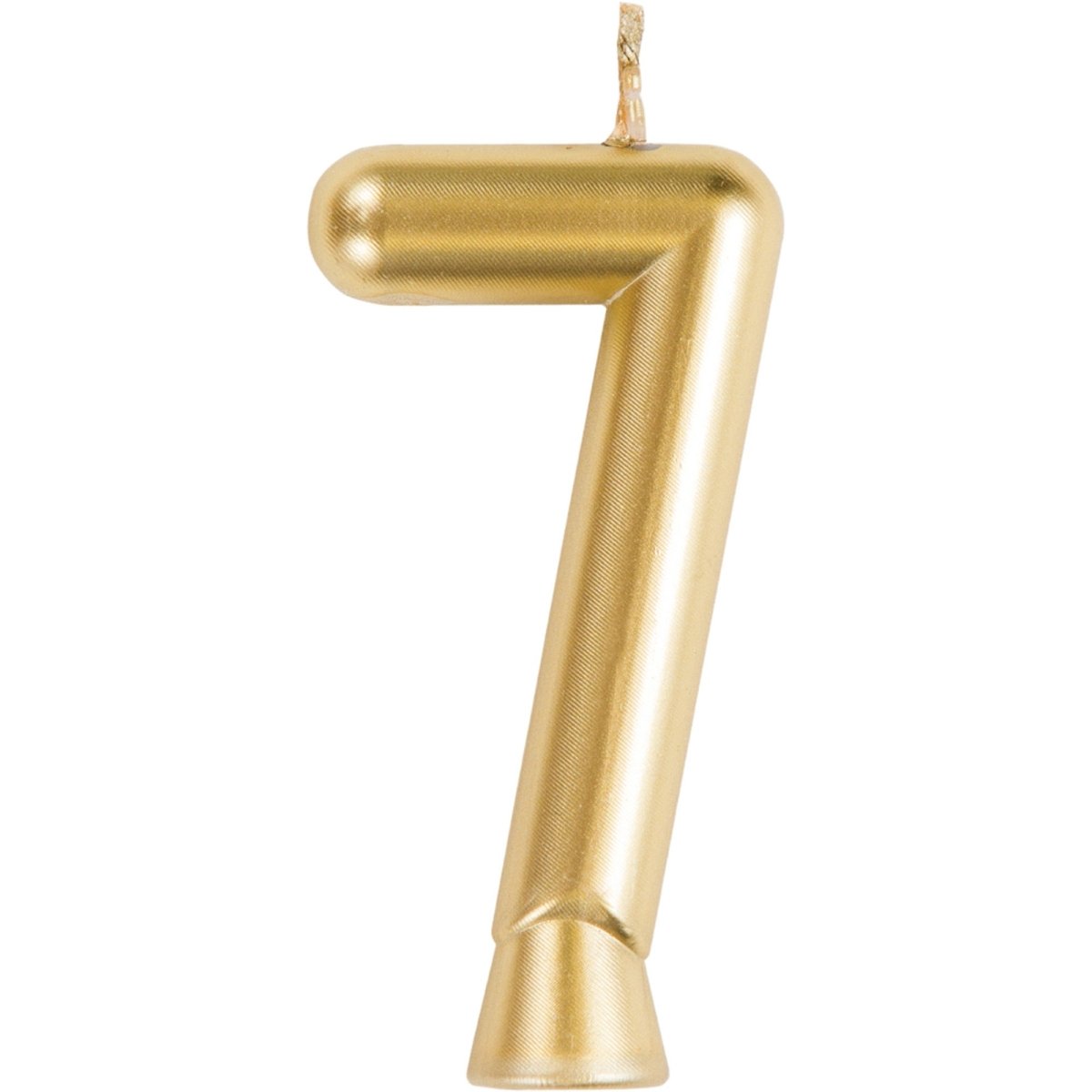 CREATIVE CONVERTING Cake Supplies Golden Number 7 Birthday Candle, 1 Count 039938619756