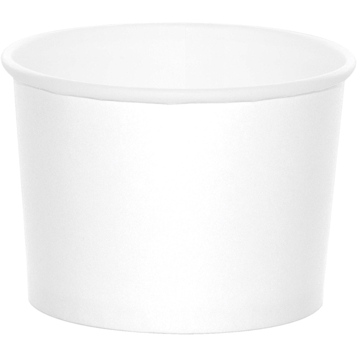 CREATIVE CONVERTING Candy Bar Frosty White Treat Cups, 9 Oz, 6 Count 039938760533