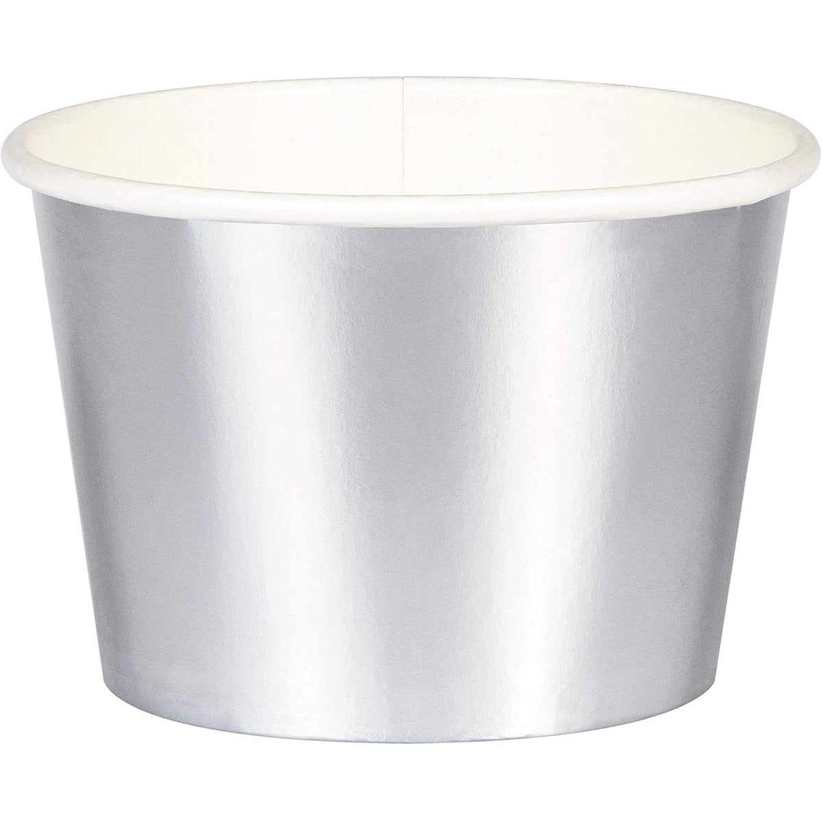 CREATIVE CONVERTING Candy Bar Silver Treat Cups, 9 Oz, 6 Count 039938781163