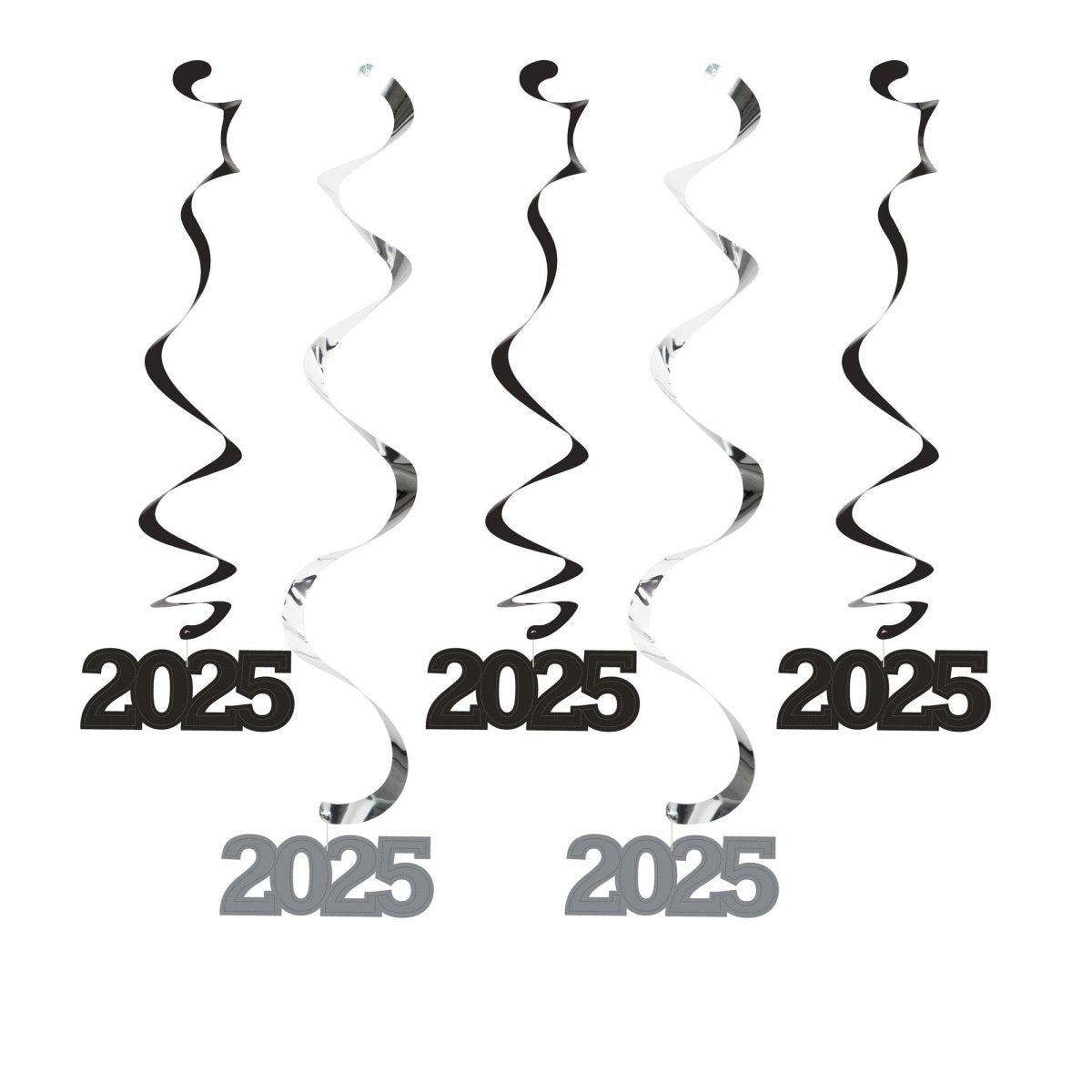 CREATIVE CONVERTING Graduation 2025 Spiral Decoration Kit with Cutouts, 5 Count 196504121492