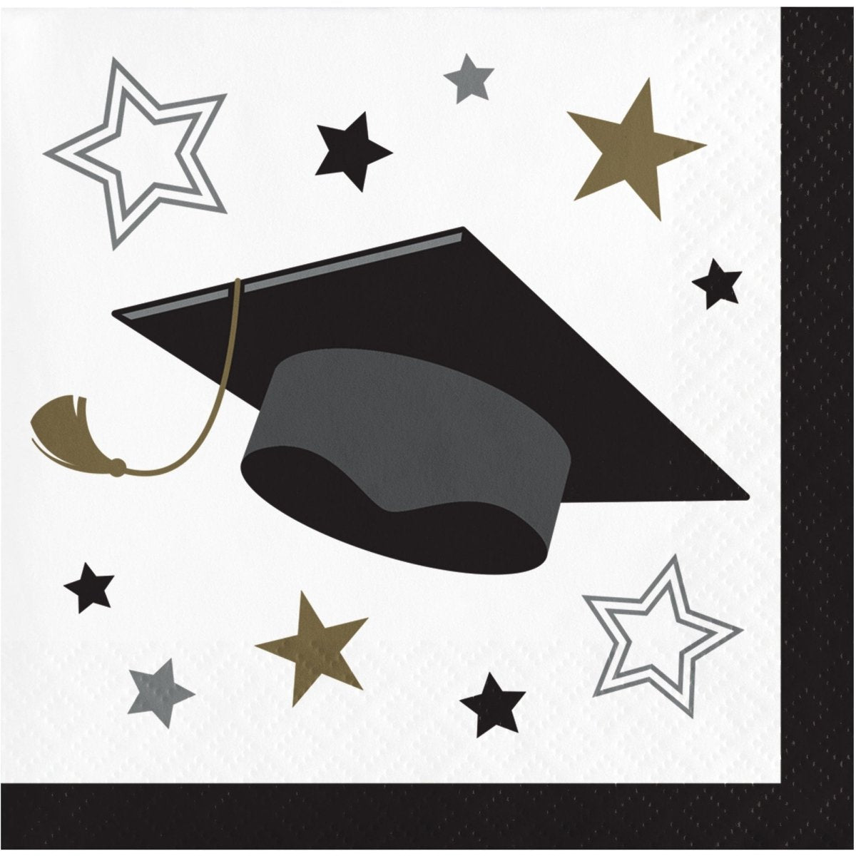 CREATIVE CONVERTING Graduation Grad Glamor Small Beverage Napkins, 16 Count 039938997403