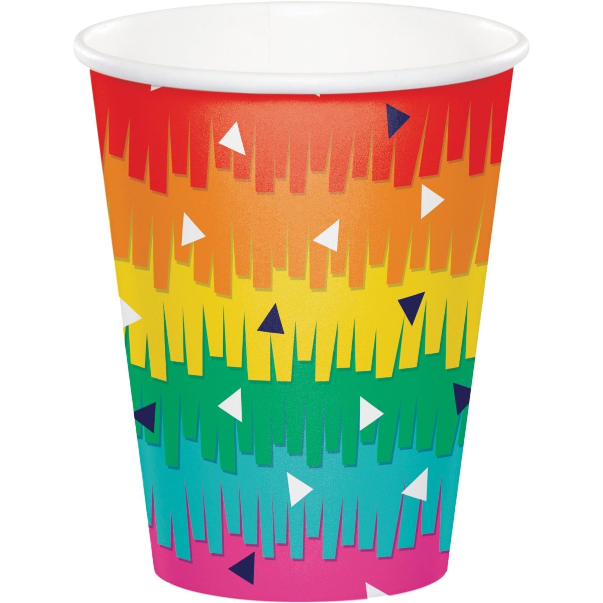 CREATIVE CONVERTING Theme Party Mexican Fiesta Paper Cups, 9 Oz, 8 Count 039938621421
