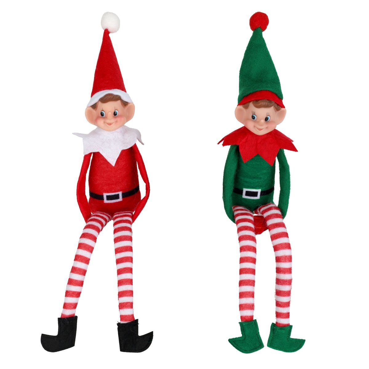 DANSON DECOR Christmas Classic Flexible Fabric Elf, Assortment, 1 Count 062615870768