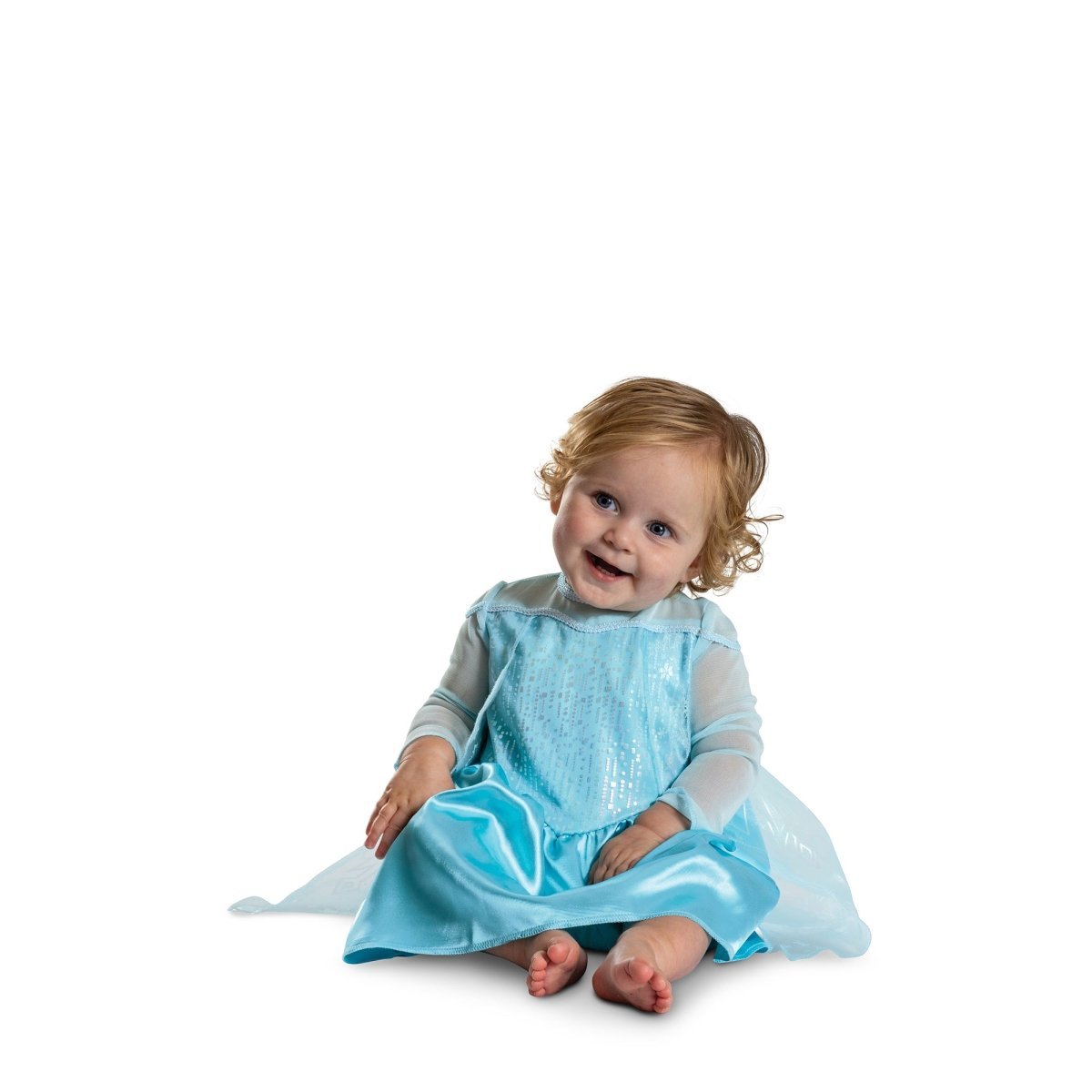 DISGUISE (TOY-SPORT) Costumes Frozen Elsa Classic Costume for Toddlers, Disney, Blue Dress with Cape 192995172821