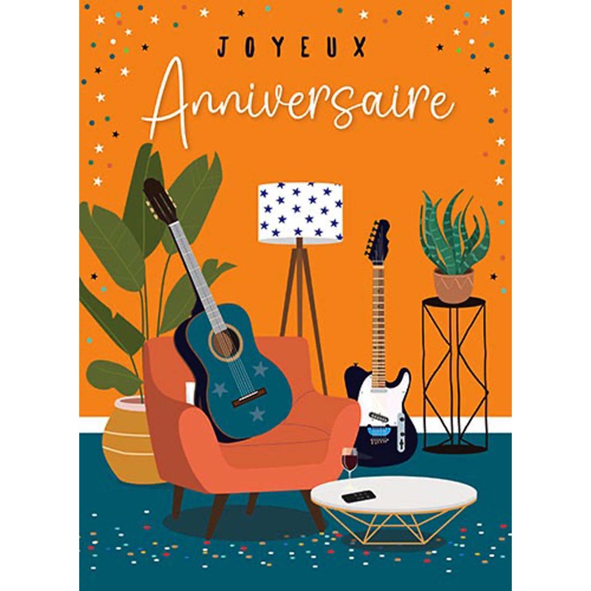 DISTRIBUTION INCOGNITO Greeting Cards Giant Birthday Card, "Joyeux Anniversaire", 1 Count