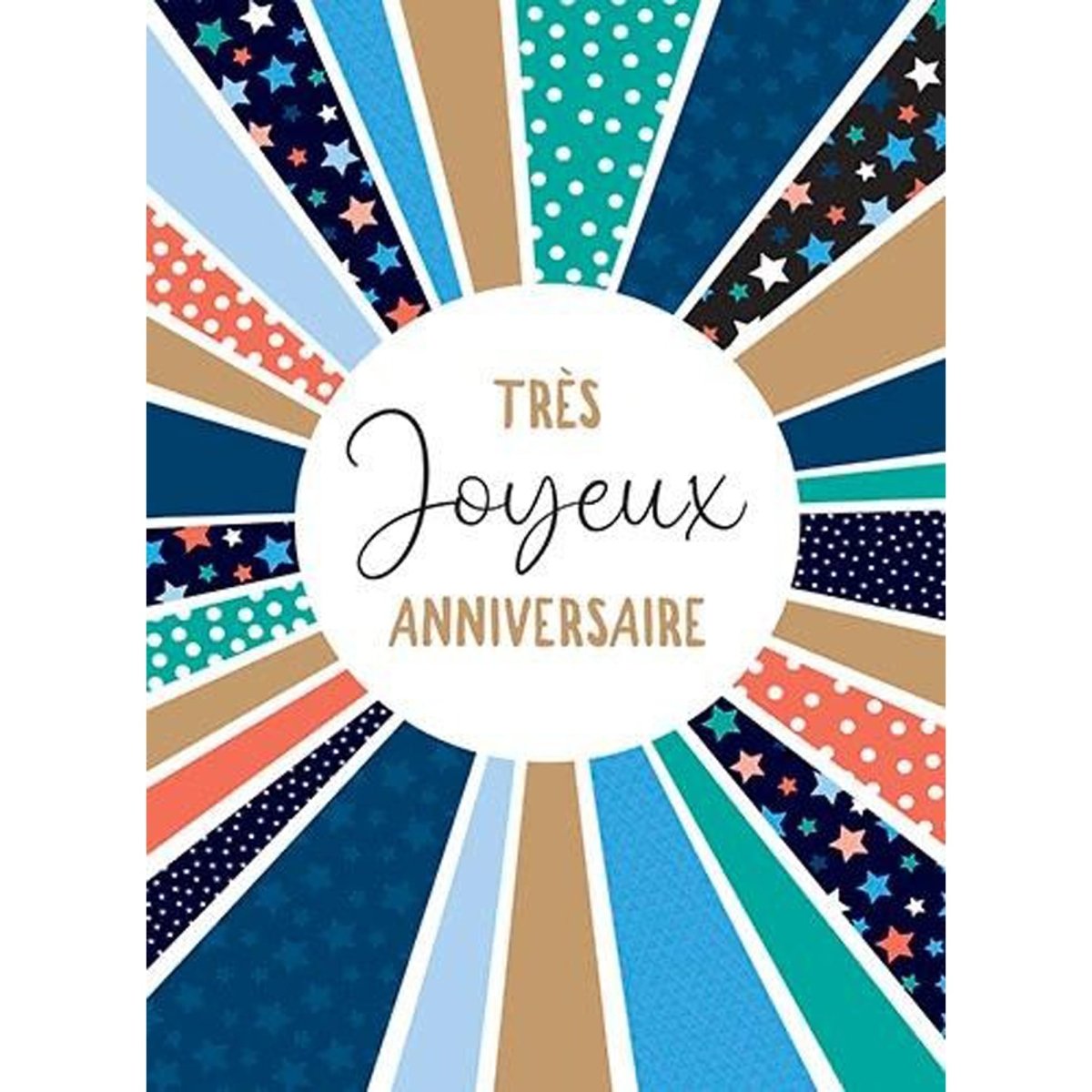 DISTRIBUTION INCOGNITO Greeting Cards Giant Birthday Card, "Très Joyeux Anniversaire", 1 Count 3700572782539