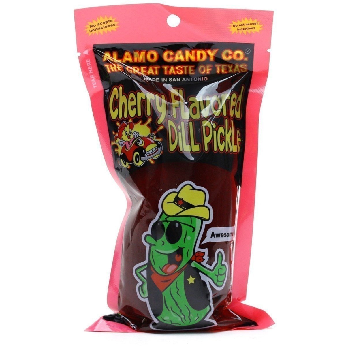 DISTRIBUTION JJ CANDY Impulse Buying Alamo Candy Cherry Dill Pickle, 250g, 1 Count 730742103553