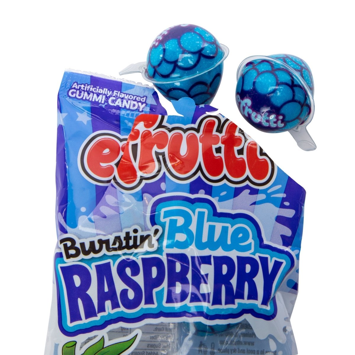 DISTRIBUTION JJ CANDY Impulse Buying Efrutti Burstin Blue Raspberry Candies, 75g, 1 Count 813805000676