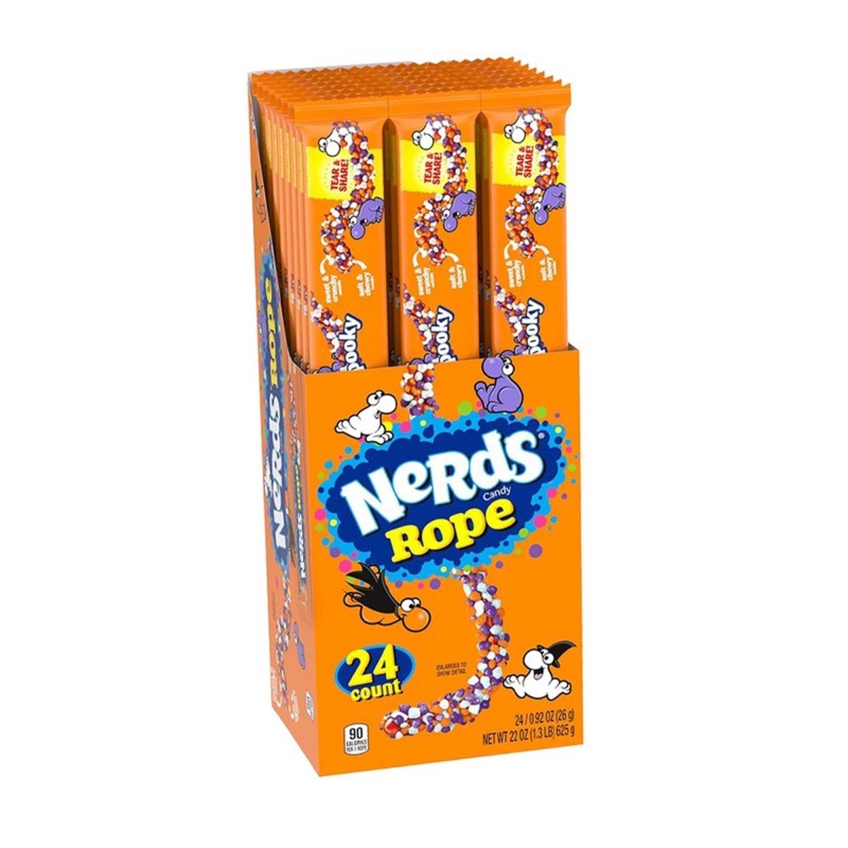 DISTRIBUTION JJ CANDY Impulse Buying Nerds Spooky Gummy Rope Candy, 26g, 1 Count 079200057770