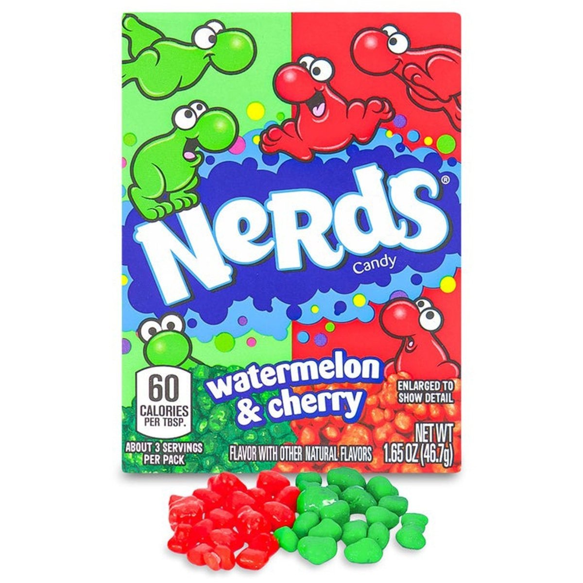 DISTRIBUTION JJ CANDY Impulse Buying Wild About Watermelon & Cherry Nerds Candy, 46.7 g, 1 Count 07933925