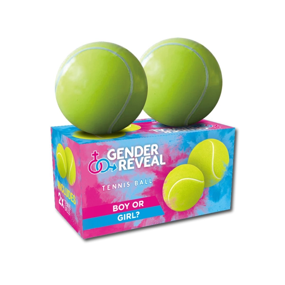 EG CANADA Baby Shower Gender Reveal Blue Powder Tennis Ball, 2 Count