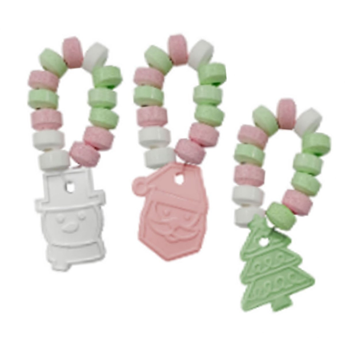 EXCLUSIVE CANDY & NOVELTY DISTRIBUTING LTD Christmas Christmas Candy Bracelets, 6 Count 060631938127