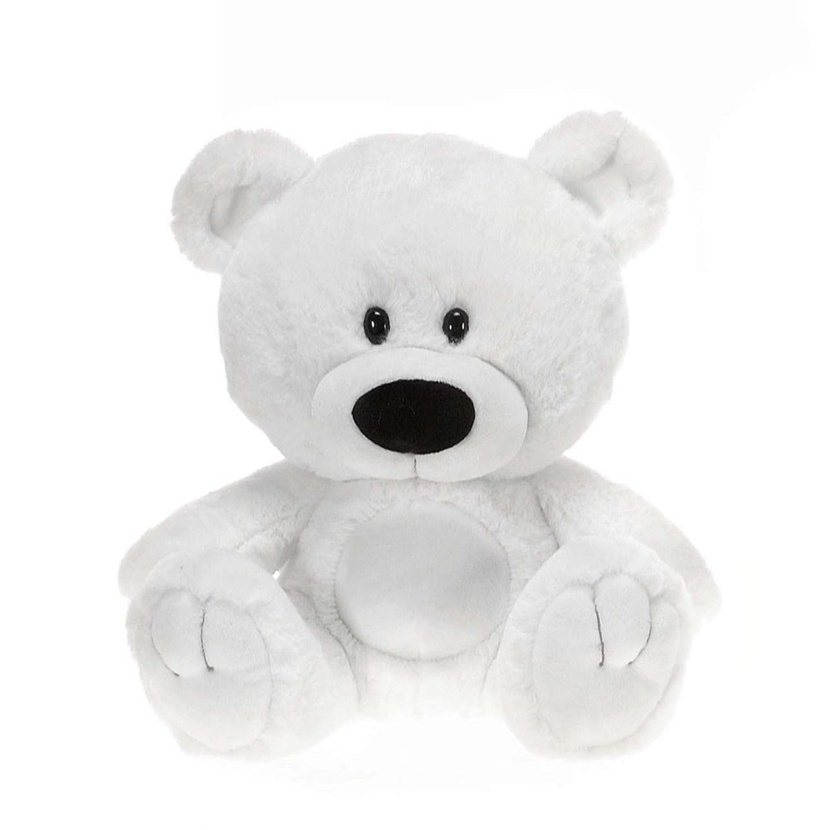 Fiesta Plushes Signature Sitting White Bear Plush, 9 Inches, 1 Count 091671770958