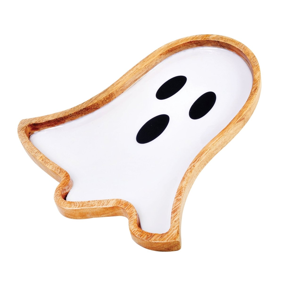 FUN WORLD Halloween Ghost Shaped Dish, 9 Inches, 1 Count 071765166997