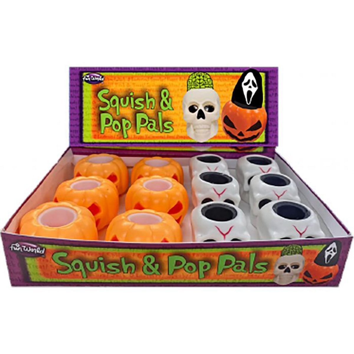 FUN WORLD impulse buying Halloween Squish & Pop, Assortment, 1 Count 071765153362