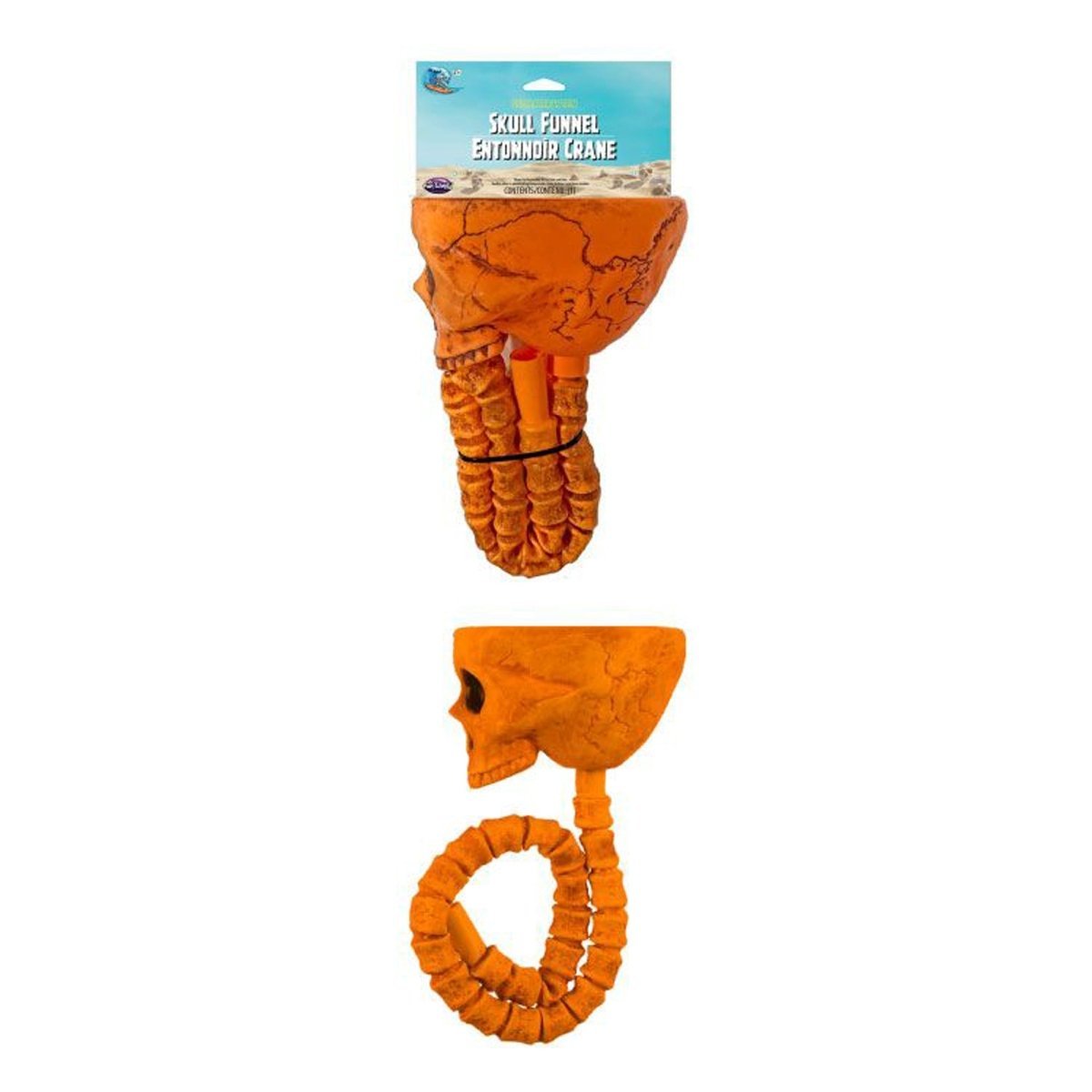 FUN WORLD Theme Party Summerween Skull Shaped Beverage Funnel, 1 Count 071765168342