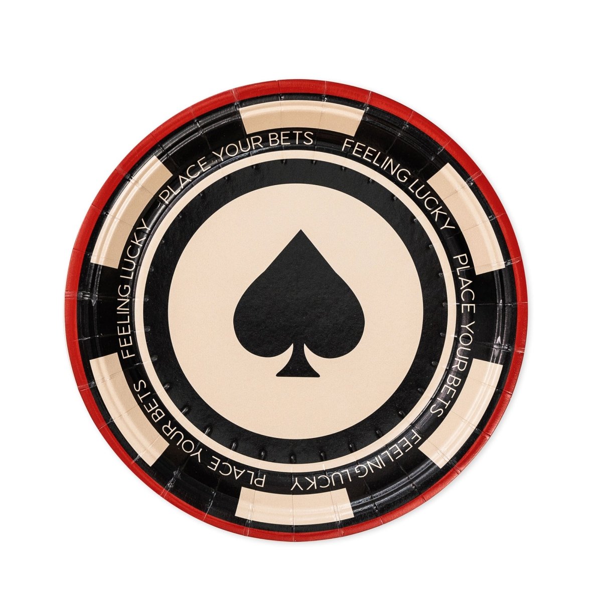 GLOCO ACCENTS INC Theme Party Feeling Lucky Small Round Dessert Paper Plates, 7 Inches, 8 Count 885093013539