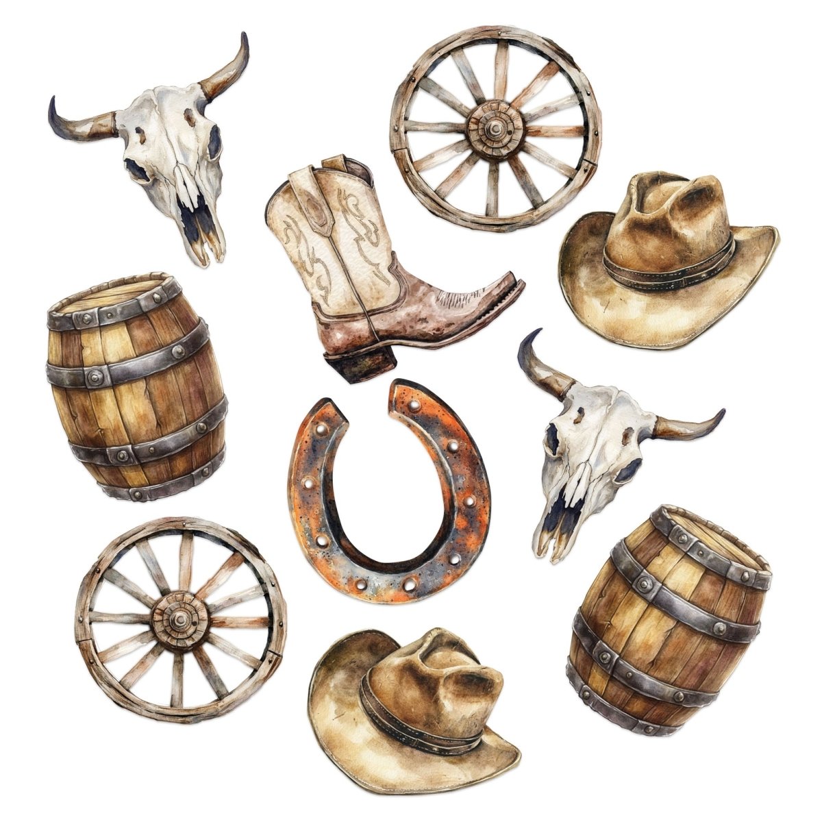 GLOCO ACCENTS INC Theme Party Western Yee Haw Table Scatter, 48 Count 885093011788