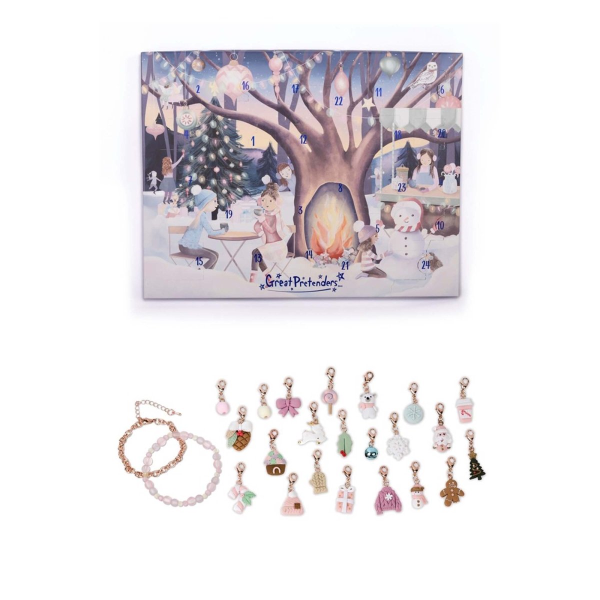 Great Pretenders Christmas Build a Bracelet Jewelry Advent Calendar, Cozy Christmas, 1 Count 771877837036