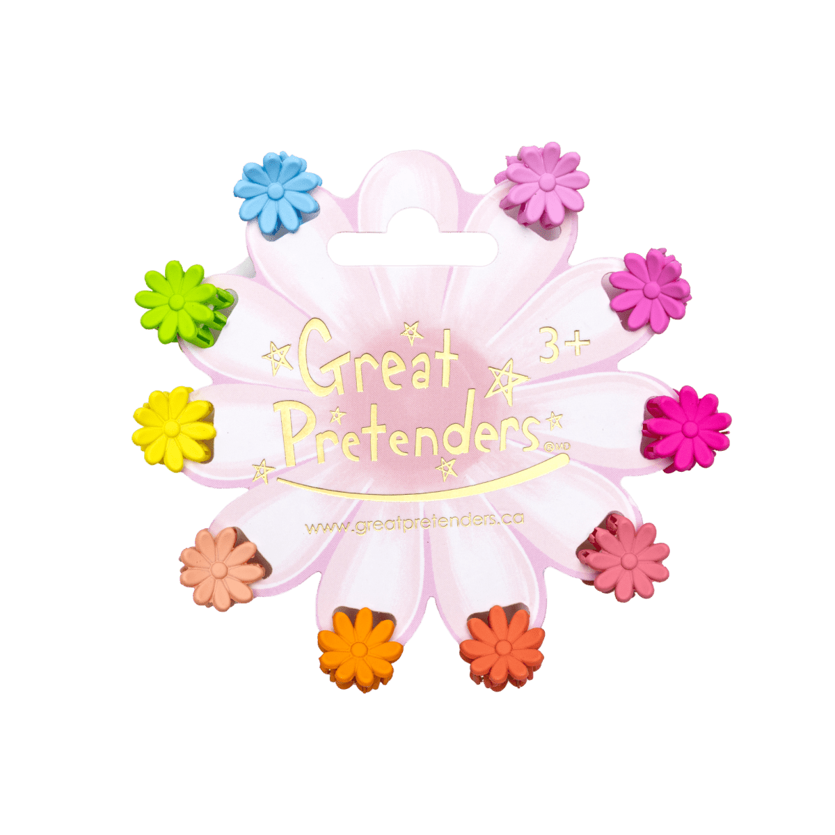 Great Pretenders Impulse Buying Daisy Delight Mini Hairclips, 10 Count 771877880827