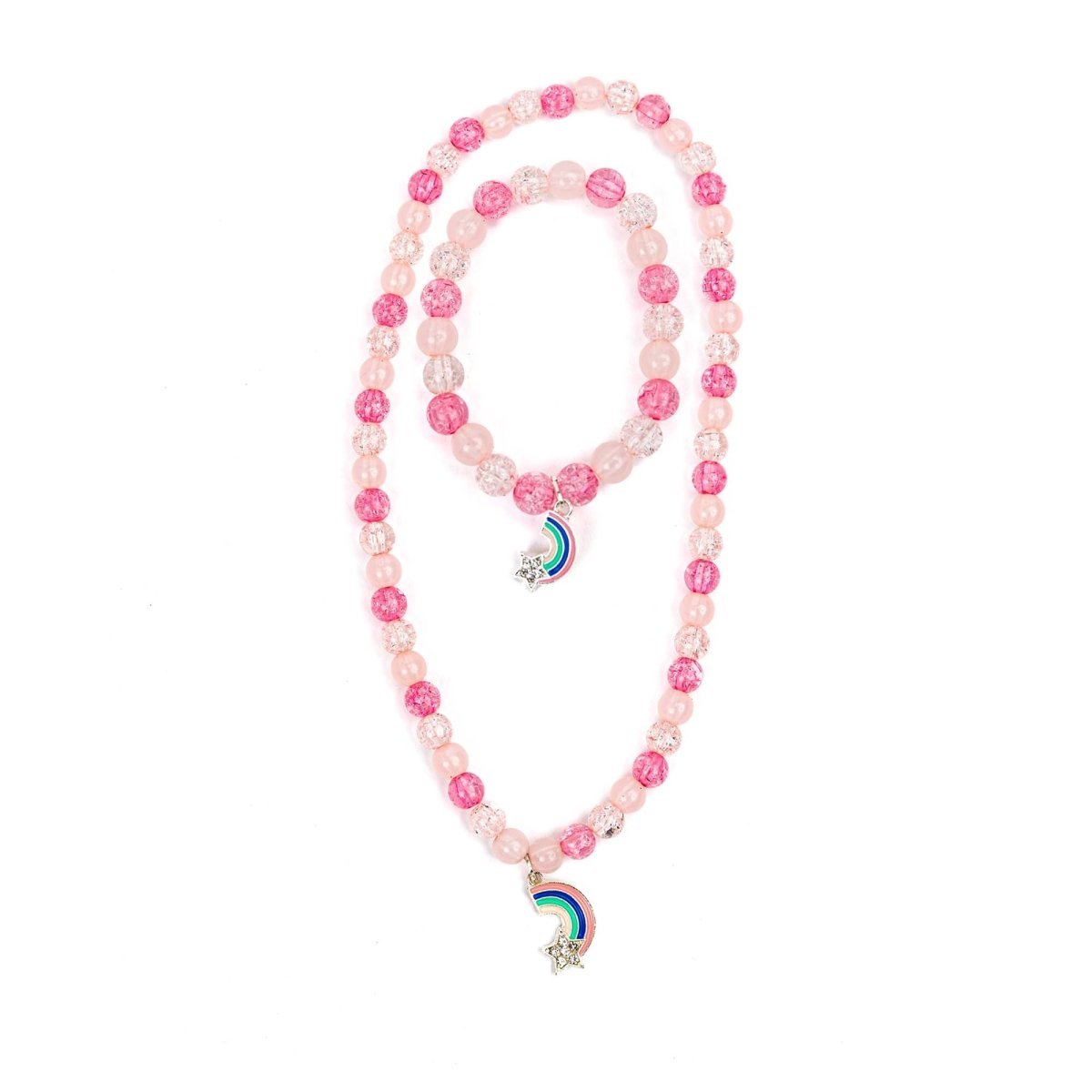 Great Pretenders Impulse Buying Purple Rainbow Necklace and Bracelet Set for Kids