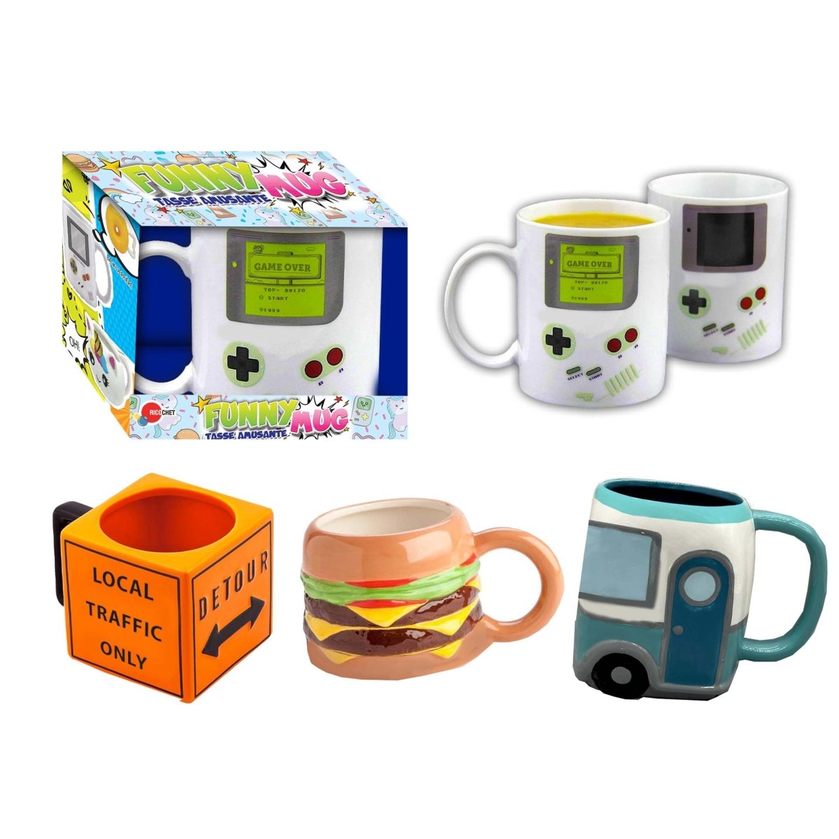 GROUPE RICOCHET Christmas Funny Mugs, Assortment, 1 Count 824464120759