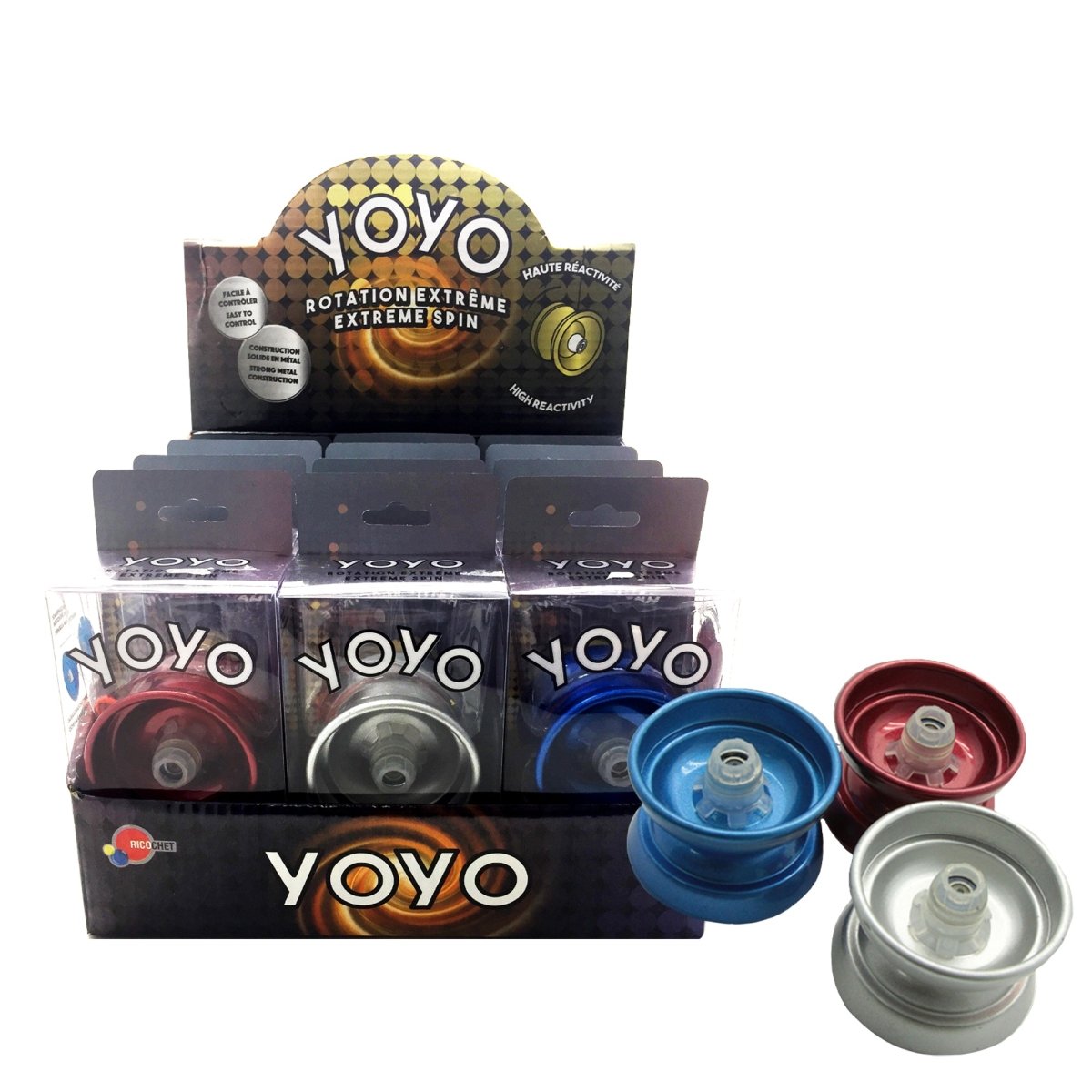 GROUPE RICOCHET Impulse Buying Super Spin X Metal Yoyo, Assortment, 1 Count 824464101475